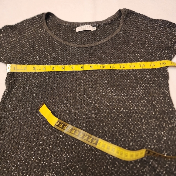 Velvet by Graham & Spencer Shimmery Knit Henley Sweater - Picture 7 of 10